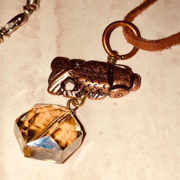 🌈 Copper Fish Necklace - Picture 2 of 4